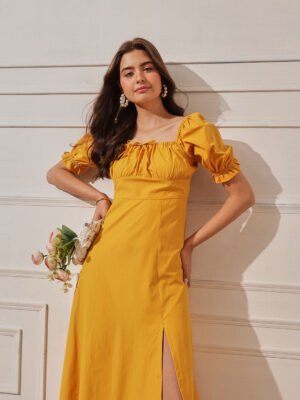 Slit Midi Dress